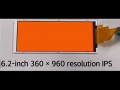 6.2  inch  Bar Type TFT LCD display  , 360X960 Resolution, 40PINS RGB+SPI, 300cd/m2,