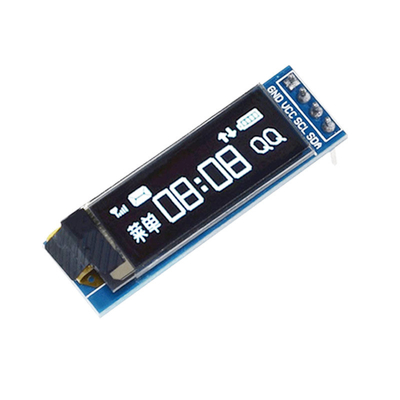 0.91 Inch PMOLED Display With PCBA,  128x32 Resolution,  4 Pins I2C Interface , Driving IC SSD1306