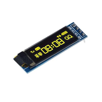 0.91 Inch PMOLED Display With PCBA,  128x32 Resolution,  4 Pins I2C Interface , Driving IC SSD1306