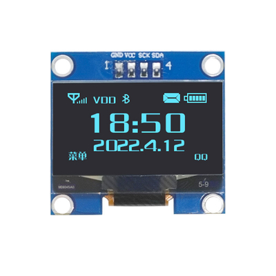 1.3 Inch Oled Display， 128x64 Resolution，  4pins Iic Interface，  White Blue Oled Display With Pcba