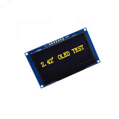 2.42 Inch PMOLED Display Module With PCBA,   128*64 Resolution,  7 PINS IIC/SPI Interface