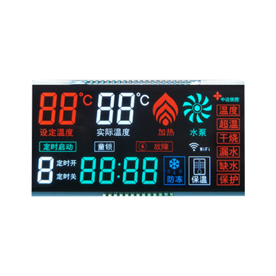 VA Segment Lcd Display Serial Parallel Interface 54.5x83x2.34 Outline Size