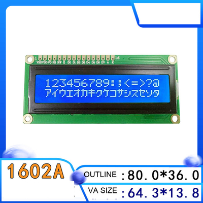 16pin STN Character LCD Display Customized Mono 16x2 LCD Module