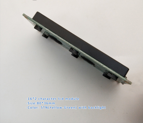 16x2 Character LCD Module Display STN Yellow / Blue 1/16 Duty 1/5 Bias PCB+PIN
