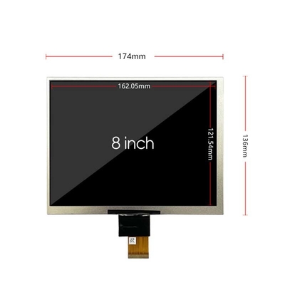 8  Inch Tft Lcd Display 1024X768  Resolution LVDS  Interface 350c/D Free View Angle