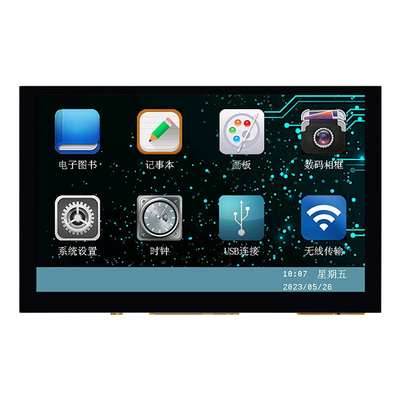 5 inch tft lcd display with PCBA and touch panel 800x480 resolution, 20 pins 4-WIRE SPI interface ,free view angle