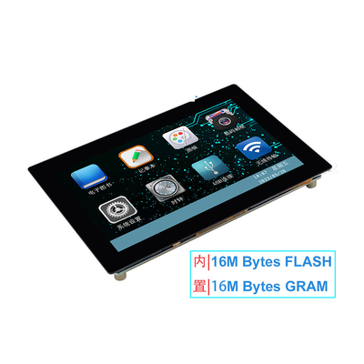 5 inch tft lcd display with PCBA and touch panel 800x480 resolution, 20 pins 4-WIRE SPI interface ,free view angle