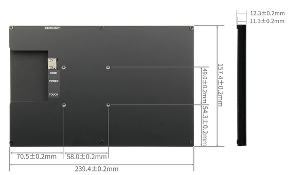 10.1 inch TFT lcd module with CTP 1280x800 resolution HDMI interface supporting of Raspbian、Kali linux、Ubuntu、Kodi、W