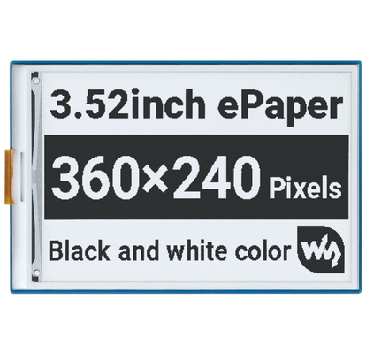 3.52 Inch E-Paper Display Of Red / Black / White 360X240 Sunlight Readable SPI Interface