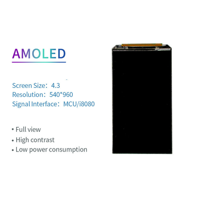 4.3 Inch AMOLED Oled Display 540X960 Resolution MCU/I8080 Interface IC SSD2805C+S6E39A0,