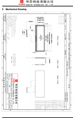 3.9 Inch TFT Display Module 480X128 Resolution RGB Interface Driving IC NV3047