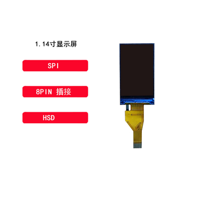 1.14 Inch TFT Display Module 135X240 Resolution SPI Interface Driving IC ST7789P3