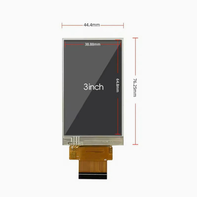 Industrial 3.0 Inch TFT LCD Display 240X400 RGB Interface Optional Capacitive or Resistive Touch Screen