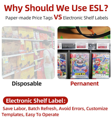 Epaper 3.52 Inch Electronic Shelf Price Tag Display Supports Customization