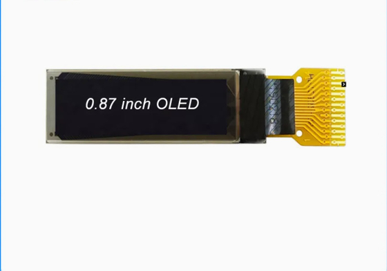 0.87 Inch White OLED Display with 128*32 Resolution and 4 Wire Spi Interface