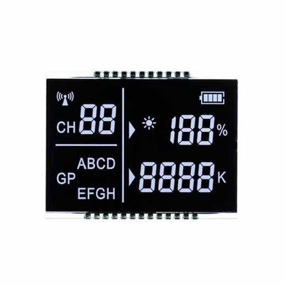 Customized 7 Segment LCD Display Ozone Anion Disinfection Machine Fresh Air Controller VA Black Background LCD For Oximeter