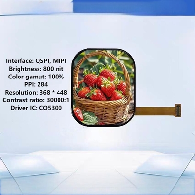 2.05-inch AMOLED Display Screen With 368*448 Resolution For Outdoor Definition Color Screen