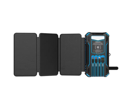 20,000mAh, 22.5W fast charging, foldable solar panel, LED lighting, magnetic charging