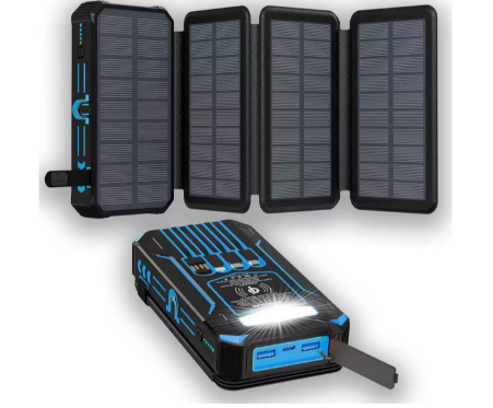 20,000mAh, 22.5W fast charging, foldable solar panel, LED lighting, magnetic charging