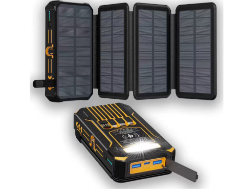 20,000mAh, 22.5W fast charging, foldable solar panel, LED lighting, magnetic charging
