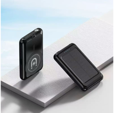 5000 mAh magnetic power bank 5W wireless fast charging solar power bank magnetic wireless power bank wholesale