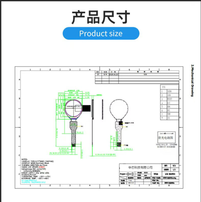 0.71 inch IPS TFT LCD Module with 160RGBx160 Resolution and 4 wire-SPI Interface