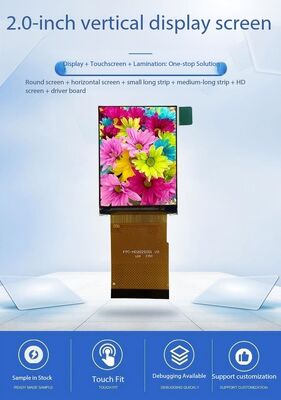 2.0" IPS TFT LCD Module with 480x640 Resolution, MIPI Interface, and 400nit Brightness