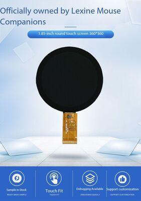 1.85" Round IPS TFT LCD Module with 360x360 Resolution and 450nit Brightness