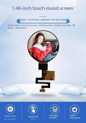 1.46 inch Round IPS TFT LCD Module with 412x412 Resolution and 450nit Brightness for Smart Home Appliances