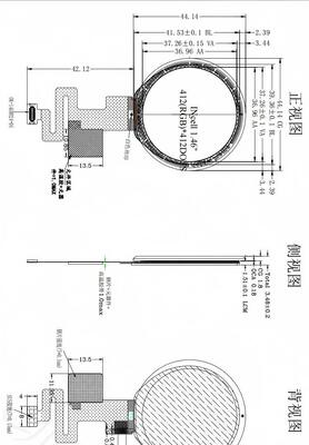 1.46 inch Round IPS TFT LCD Module with 412x412 Resolution and 450nit Brightness for Smart Home Appliances