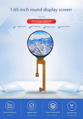 1.65 Inch Round IPS TFT Color Display with 400x400 Resolution and 350nit Brightness for Smart Home Appliances