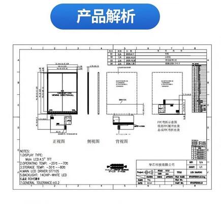 4.5 Inch IPS TFT Display with 1080*1440 Resolution and MIPI Interface