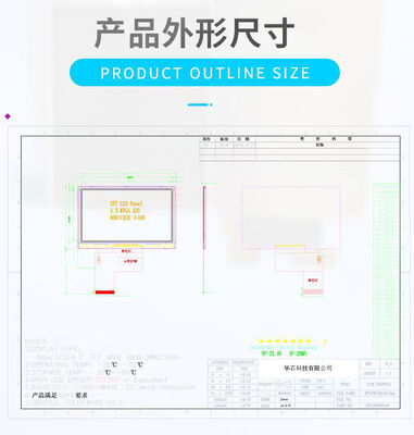 4.3 Inch IPS TFT Color Display with 480*800 Resolution and RGB Interface for Industrial Use