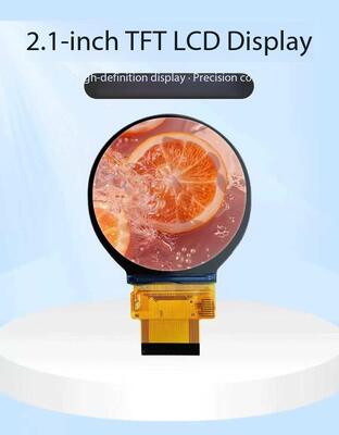 2.1 Inch Round TFT Display 480x480 Resolution 300nits Brightness Circular TFT LCD Display for Smart Appliances