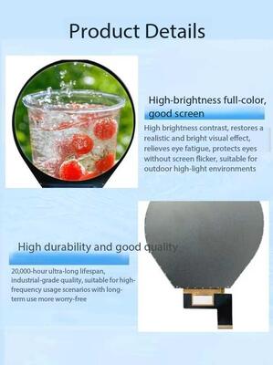 3.4 Inch Round TFT Display with MIPI 4Lane Interface and JD9365DA-H3 IC 500nits Brightness Circular TFT LCD Screen for Medical Equipment
