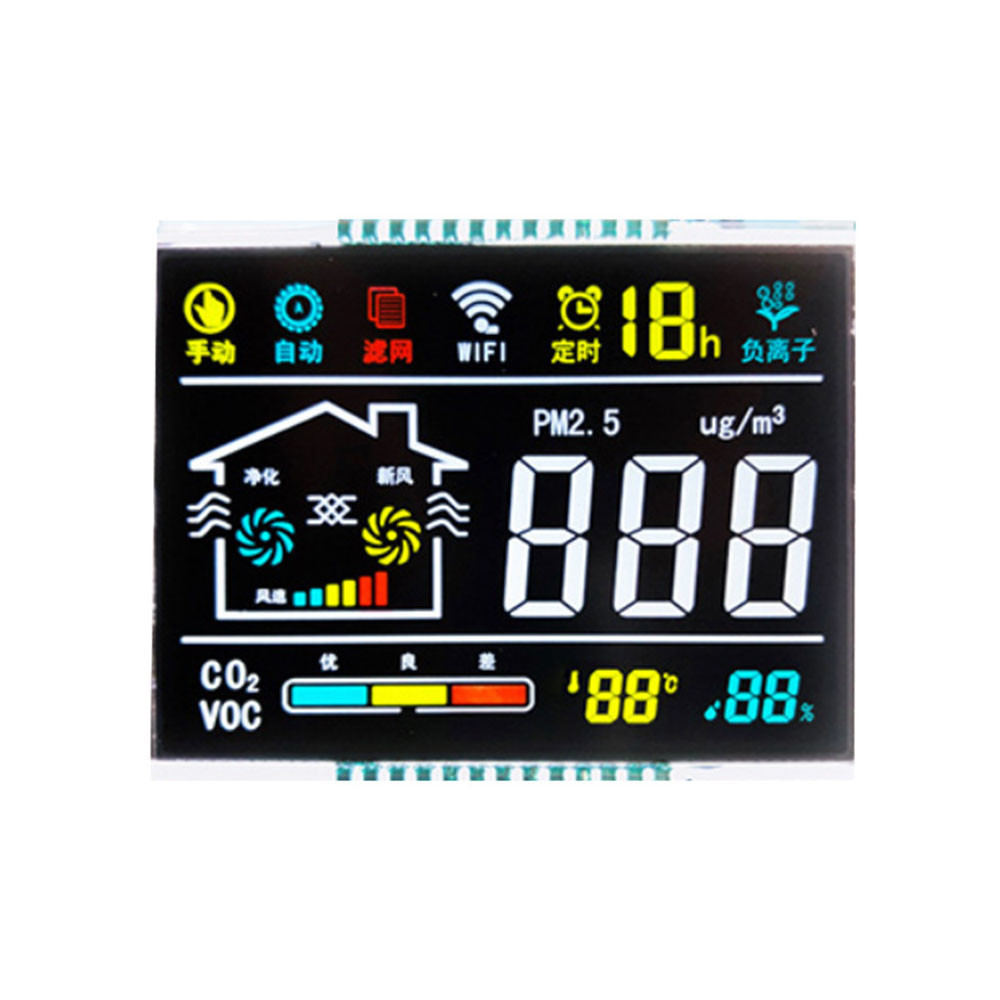 Va segment lcd display serial parallel interface 54 5x83x2 34 outline size