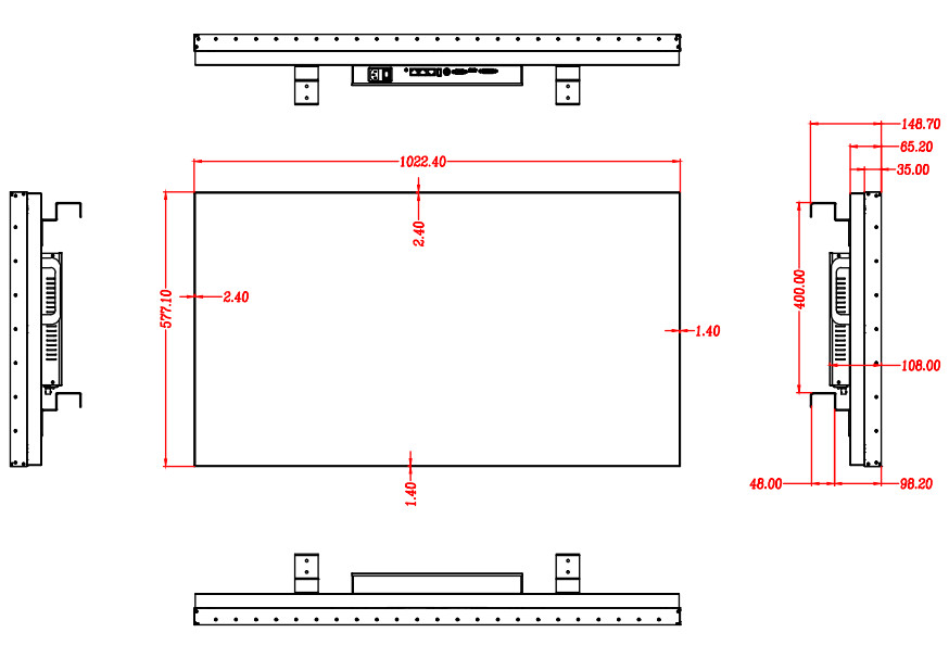 46-inch 3.5mm All-inclusive LCD Splicing Screen LG Panel 1920*1080 ...