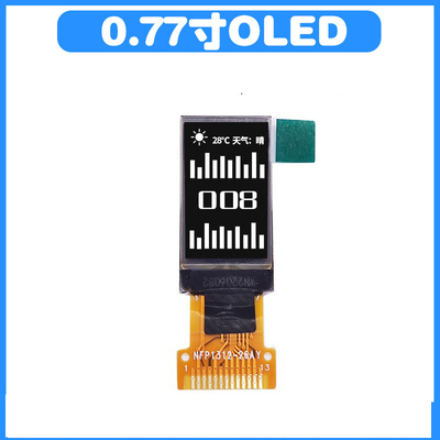 0.77 Inch Oled Character Display , 128x64,  13 Pins SPI Interface,  Driving IC SSD1312