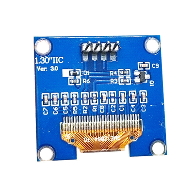 1.3 Inch Oled Display， 128x64 Resolution，  4pins Iic Interface，  White Blue Oled Display With Pcba