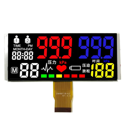 5.7 Inch Custom Segment LCD Display Programmable 1/4 Duty 1/3 Bias