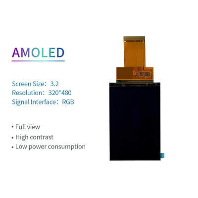 3.2 Inch AMOLED Oled Display 320X480 Resolution SPI/RGB Interface 350c/d