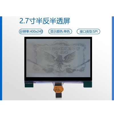 2.7inch sunlight readable tft display  400x240 dot, 10pins SPI   interface