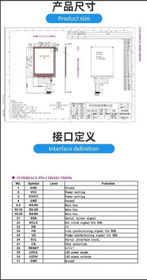 2.8" Bar TFT LCD Module with 480(RGB)x640 Resolution RGB Interface and ST7701S Driving IC