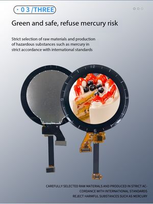 1.3 inch IPS TFT LCD Module,240RGBx240 resolution , MCU 8big Interface,320 brightness, Driving IC GC9A01 2LEDS