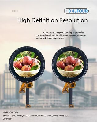1.3 inch IPS TFT LCD Module,240RGBx240 resolution , MCU 8big Interface,320 brightness, Driving IC GC9A01 2LEDS