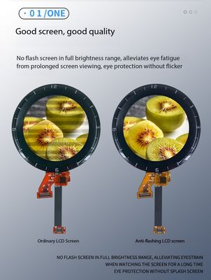 1.3 inch IPS TFT LCD Module,240RGBx240 resolution , MCU 8big Interface,320 brightness, Driving IC GC9A01 2LEDS