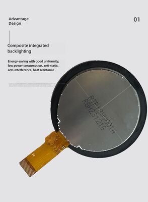 1.8 inch IPS TFT LCD Module with 360RGBx360 Resolution and MIPI 4L Interface，480 brightness, Driving IC ST77916 3LEDS