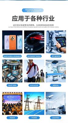 3.92Inch AMOLED Display Module with 500nit Brightness ,1080 x 1240  and MIPI Interface,Driving IC CH13726A,Display Colors 16.7M