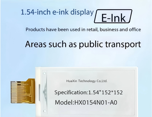 1.54 inch E-paper Display with 152x152 Resolution and 180° View Angle for Clear Visibility