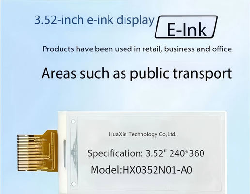 3.52 inch E-paper Display with 240x360 Resolution and 180° View Angle